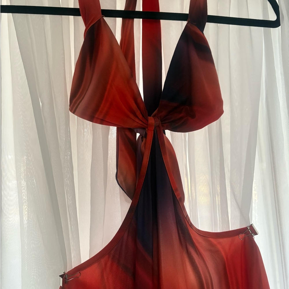 SHEIN Asymmetrical Red/Orange Dress